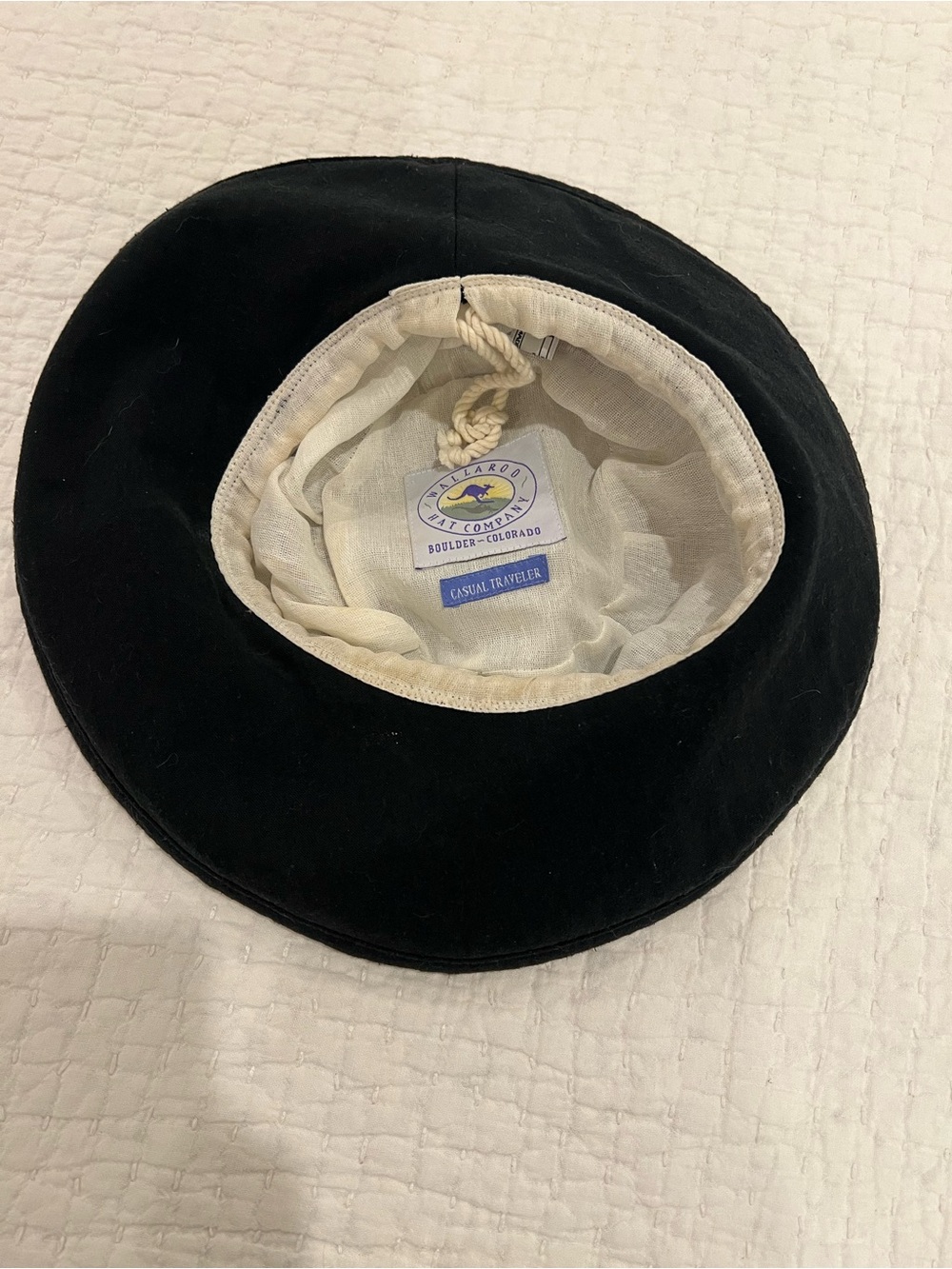Wallaroo Hat Company Sydney Black Wide Brim Packable Sun One Size Adjustable - Picture 6 of 10